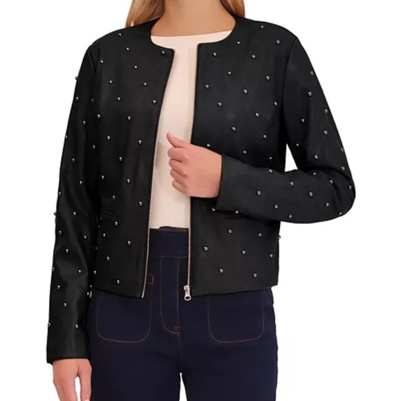 NWT Bagatelle Collection Studded Faux Leather Black Jacket. Size X-Large - Picture 1 of 10